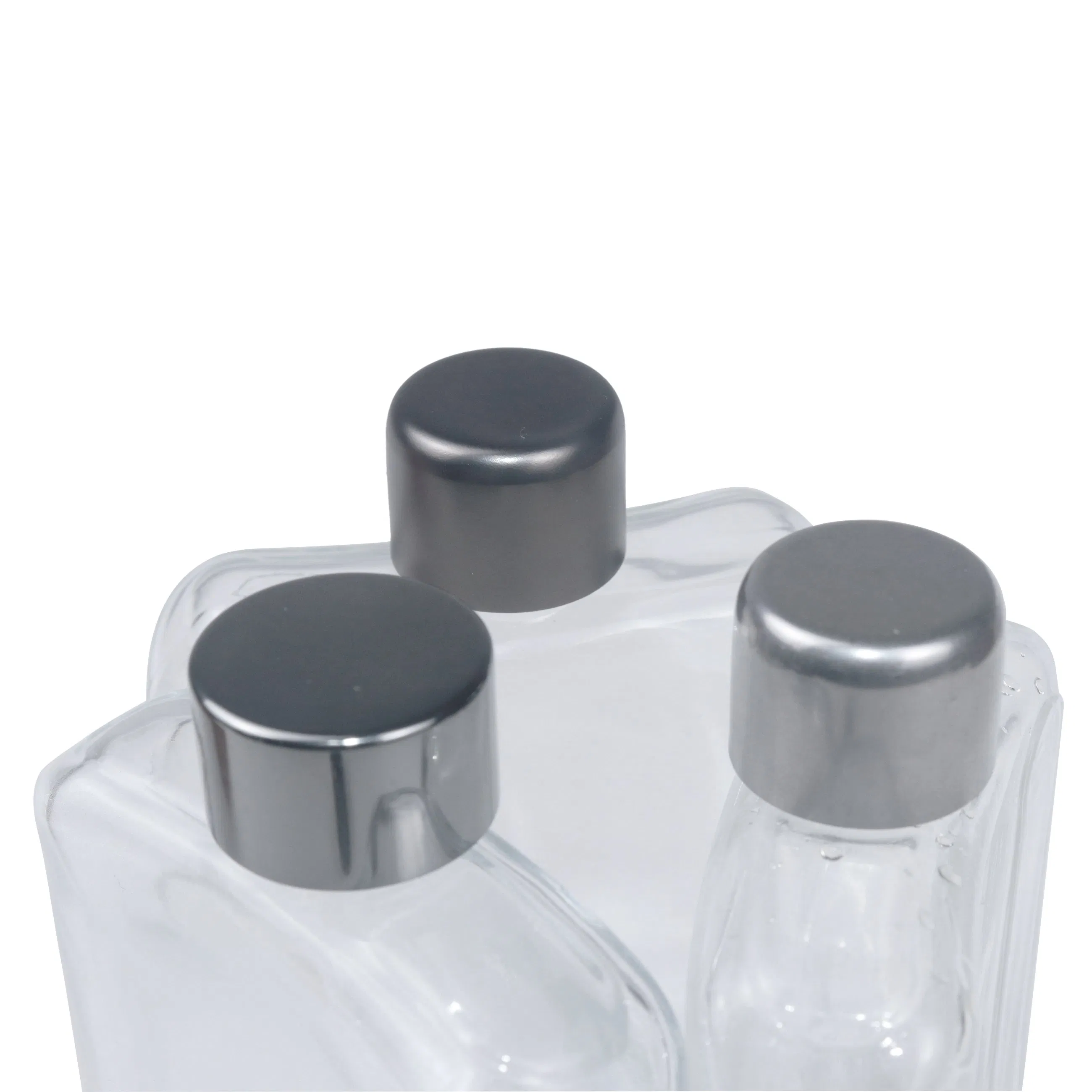 Modern 100ml 240ml Cork Silicone Lid Liners Glass Hip Flask for Whiskey Liquor Sprits