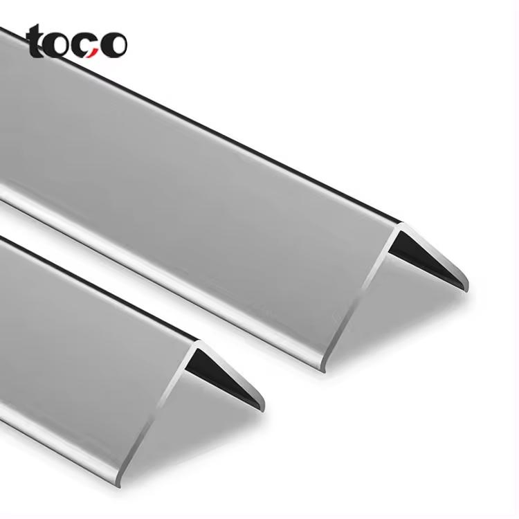 Modern Popular L-Shaped Stainless Steel Tile Edge Trim Metal Profiles Transition Strips