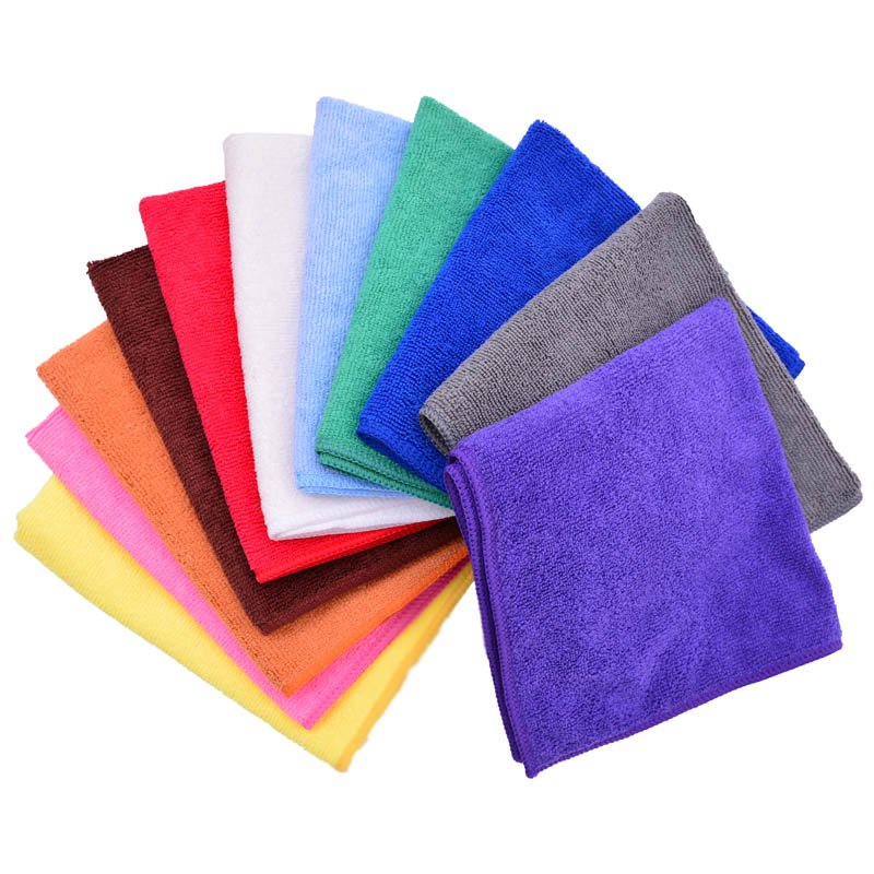 40X40 Wholesale Colorful Car Detailing 100% Microfiber Micro Fiber Cleaning Cloth Microfiber Towels