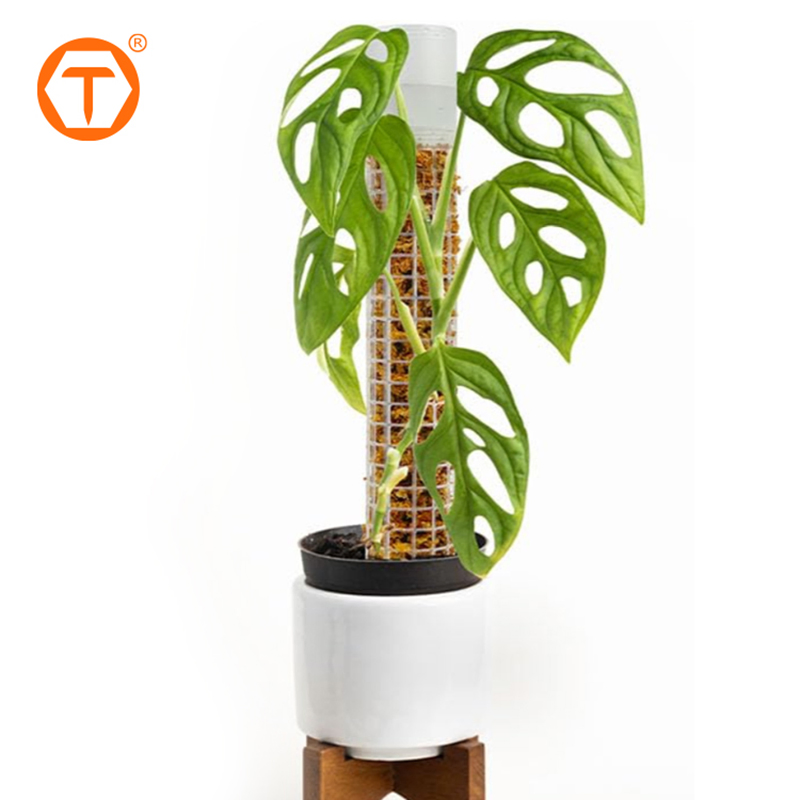 Hollow Design Self-Watering Plants Climbing Support White Moss Rod Self Watering Plastic Moss Pole