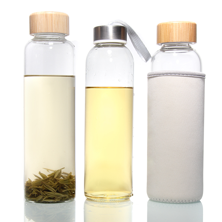 Personlized Eco-Friendly Reusable Classic in Bulk Clear Glass Water Bottle