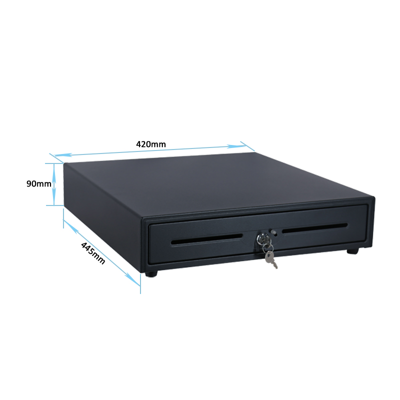 Metal POS Cash Drawer, 5 Bills 5 Coins Cash POS Money Box