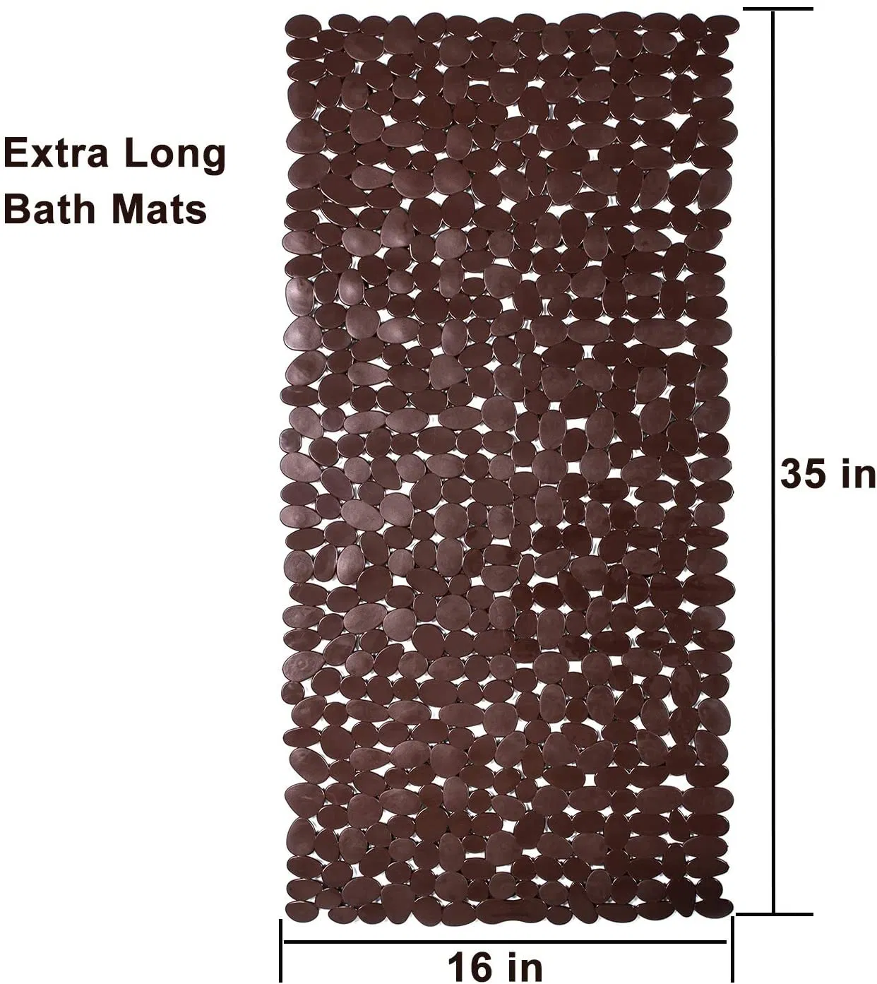 Bathtub Mat Non Slip Bath Mat with Drain Holes and Suction Cups Machine Washable