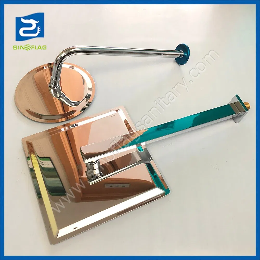 Inox Square Ultrathin Shower Head with Ss Shower Arm