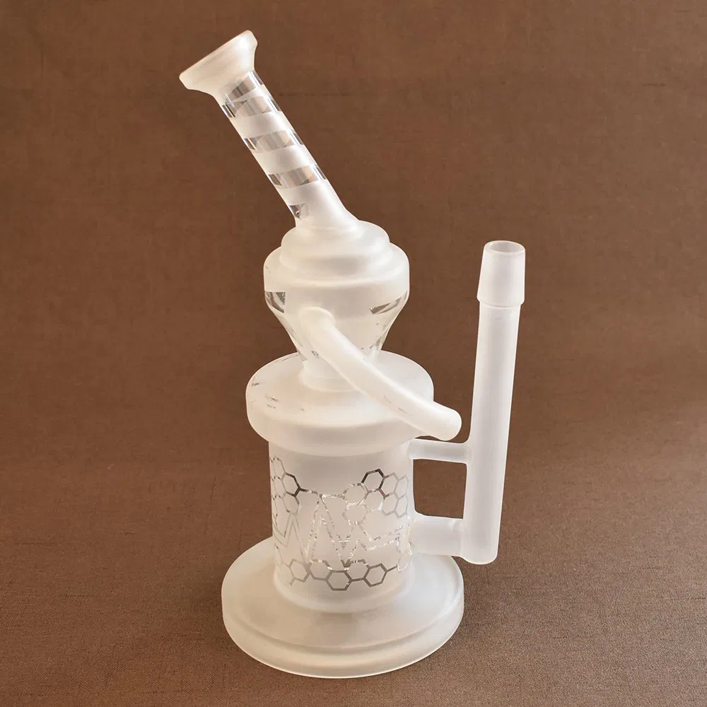 Handmade Black Colors Studenglass Tall Glass Oil Buner Hookah Shisha