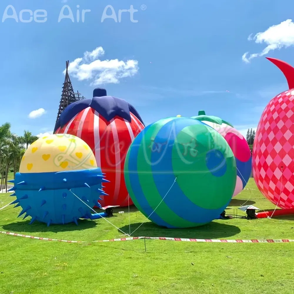 Giant Inflatable Lifelike Fruit 3m Air Blow Peeled Banana/Strawberry/Pear/Tomato/Pineapple Event Decoration Advertising Props