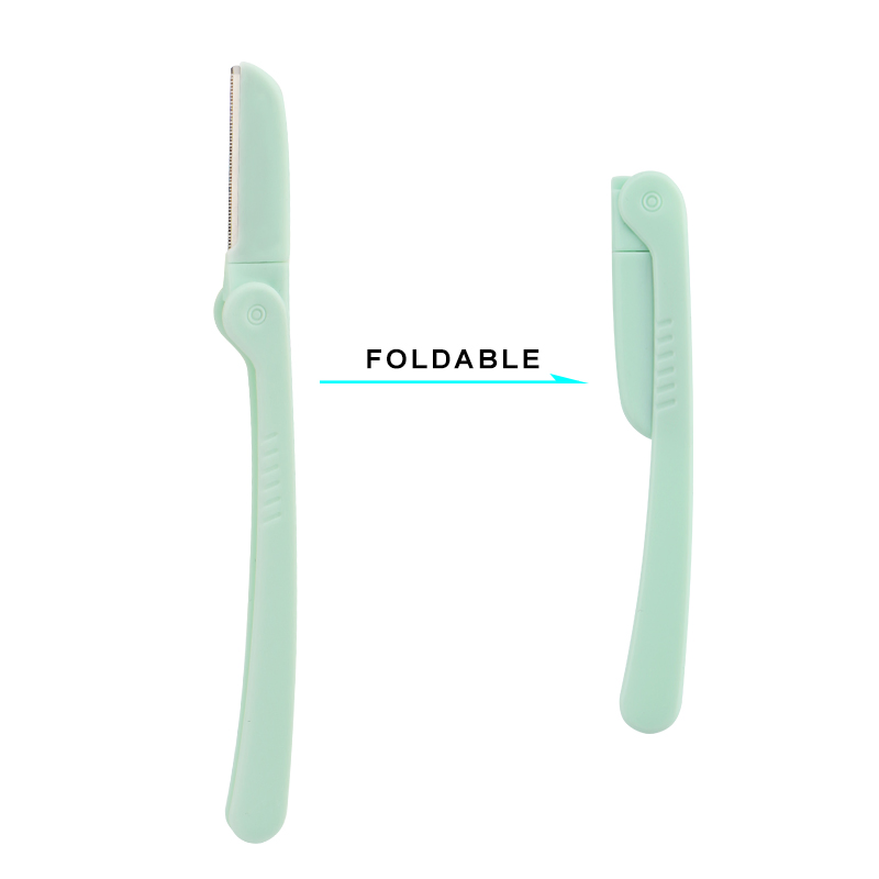 D108 Amazon Hot Selected Foldable Eyebrow Trimmer with Safety Guard Dermaplaning Facial Razor