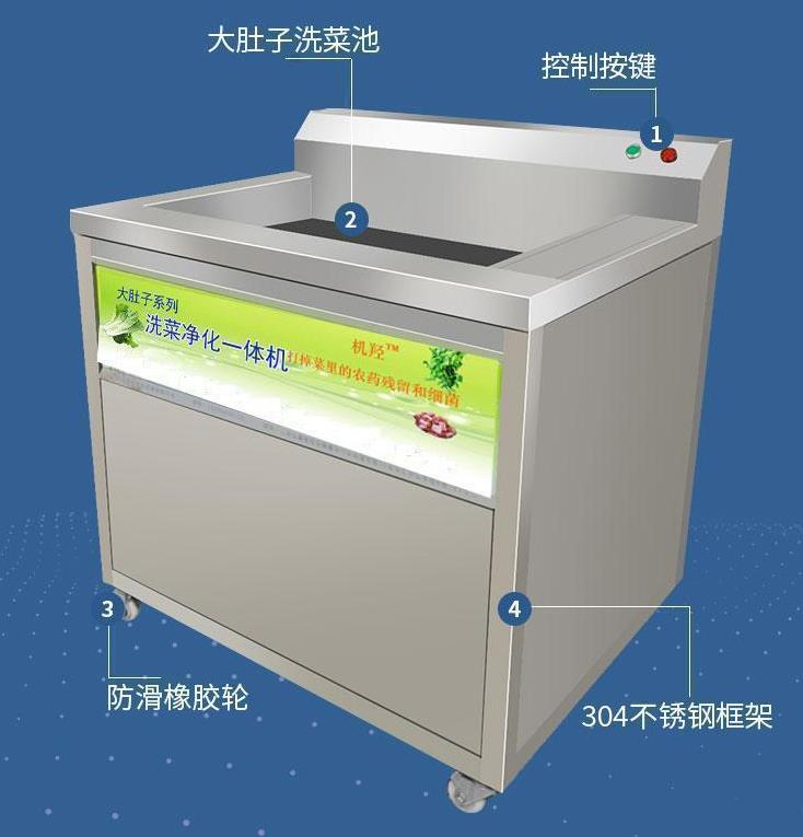 High Efficiency Commercial Vegetable Washer with Free Spare Parts