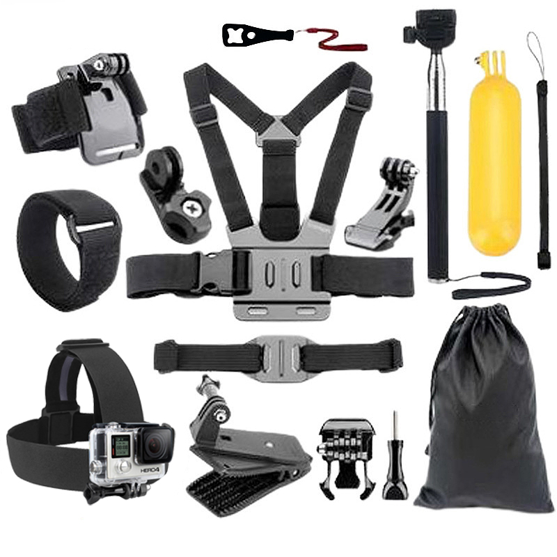 14-in-1 Universal for Go Pros Hero Accessory Kit Chest Head Strap with Holder Action Camera Accessories