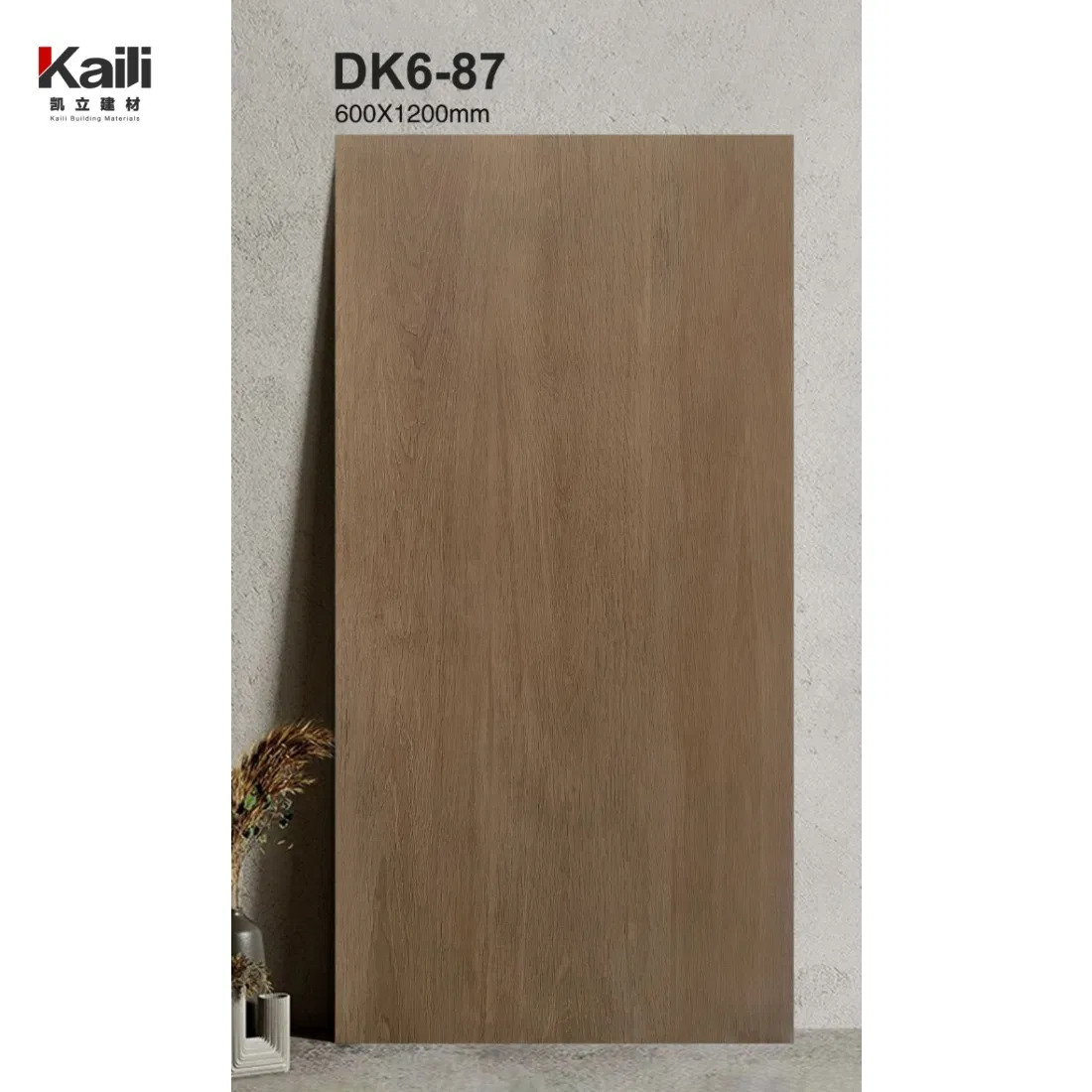 Factory Stock 600X1200mm Ceramic Wood Grain Matte Surface Tile for Classic Bedroom Living Room Hall Outdoor Dining Basement