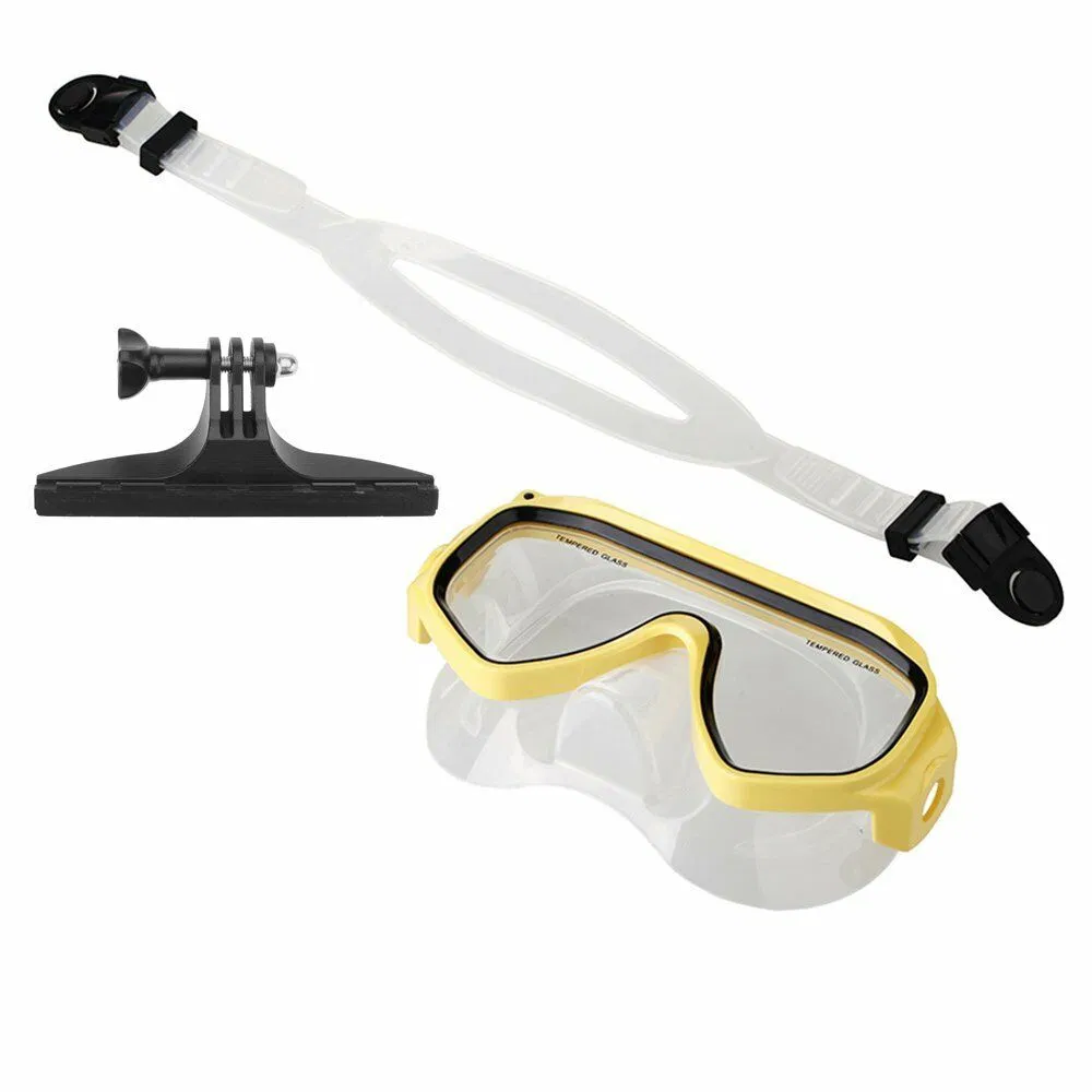 Scuba Dive Swimming Glasses Diving Mask W/ Headband for Sjcam Camera (s4a)