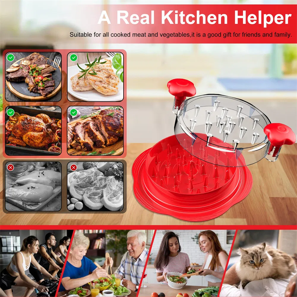 Chicken Breast Shredder Large Chicken Shredder Tool Twist with Brush
