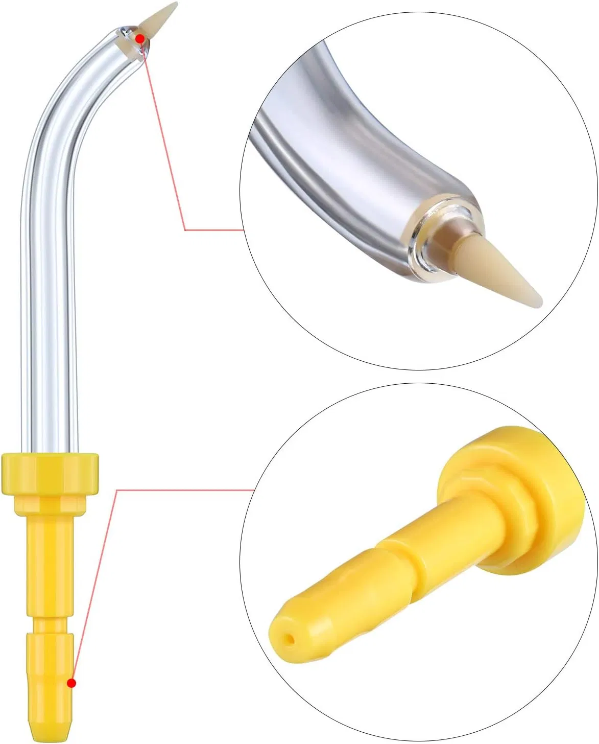 SJ Replacement Tips Compatible Waterpiks Multi-Color Dental Periodontal Water Flosser Tip Replacement Water Flosser Pocket Tips