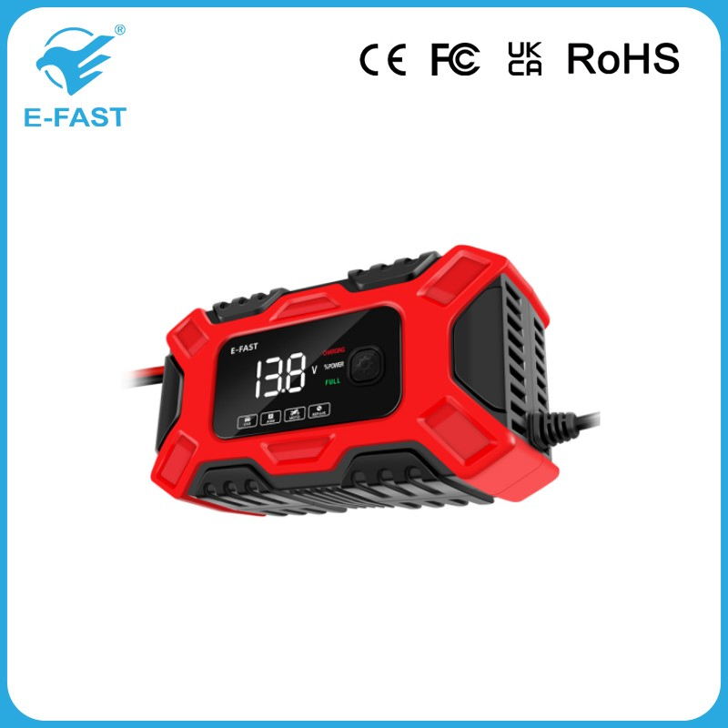 12V 6A Pulse Repair Smart Fast Charger Lead-Acid Battery Charger for Auto Motorcycle Use