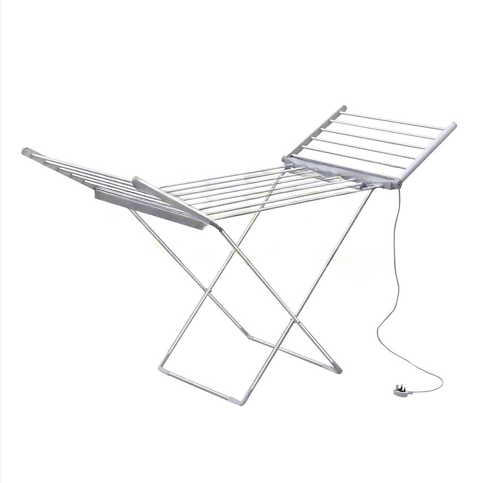 Electric Airfoil Foldable Clothes Drying Rack Space Saving Heating Rack