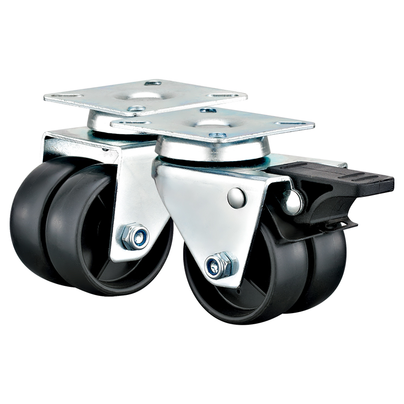 2"3" Light Duty PP Twin Caster Industrial Trolley Wheel Small Dolly Plastic Casters Removable Caster Wheels