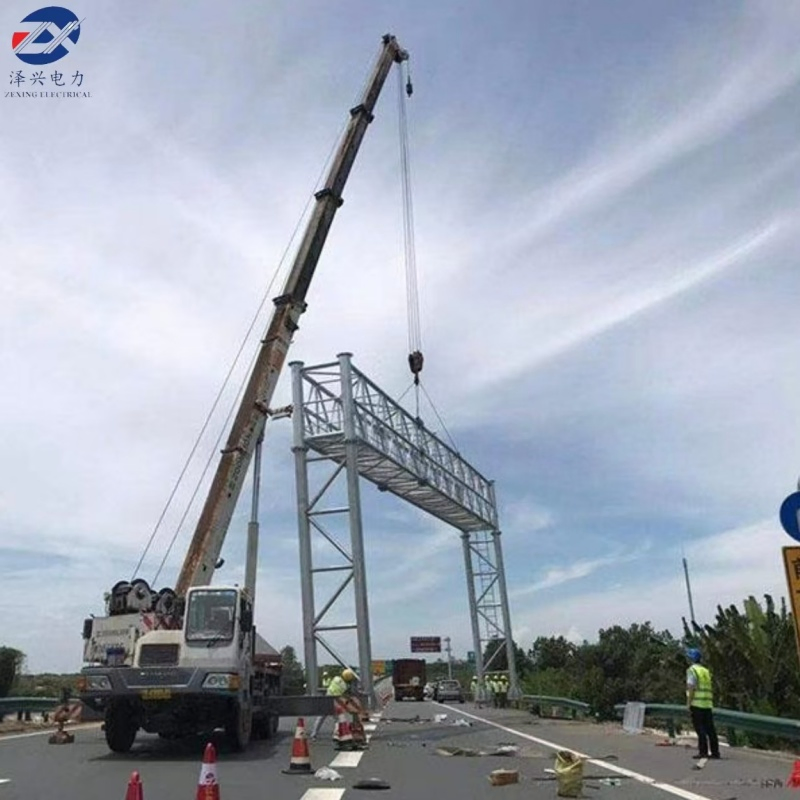 Galvanized Traffic Gantry, Perfect for Surveillance System Installation