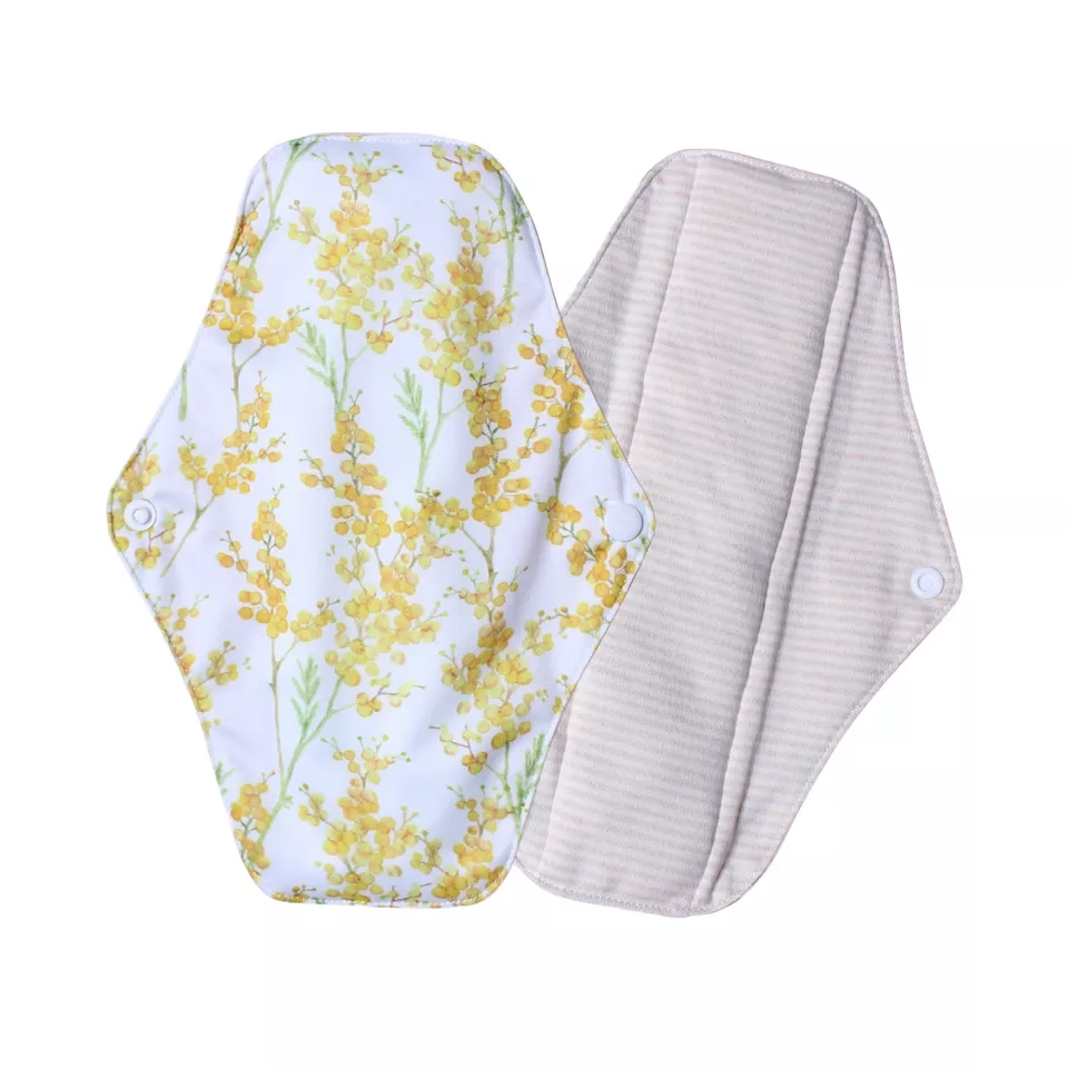 Best Pattern Equivalent Francais En Espanol UK Organic Bamboo Cotton Full Menstrual Sanitary Pads Manufacture Washable Reusable Sanitary Pads for Beginners