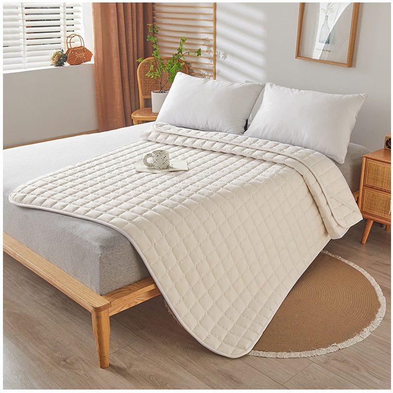 Joy Home Fashion Air-Permeable Quilted Mattress Topper Waterproof Under Pads Mattress Pad Protector