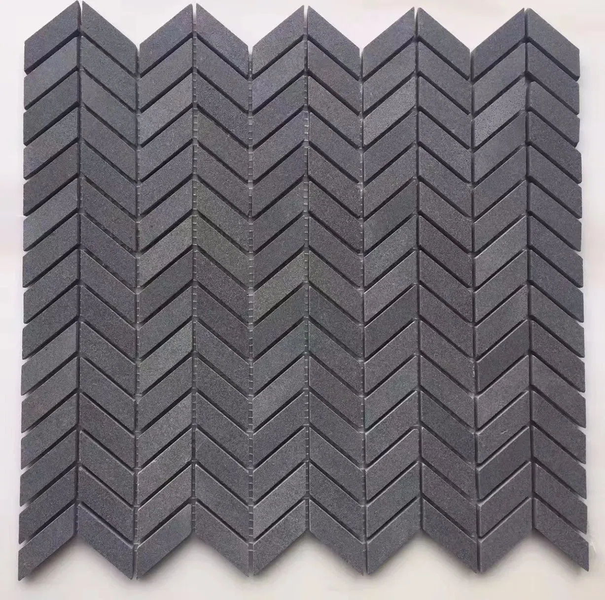 Lava Grey Andesite / High Quality Floor & Wall Herringbone Mosaic Tiles