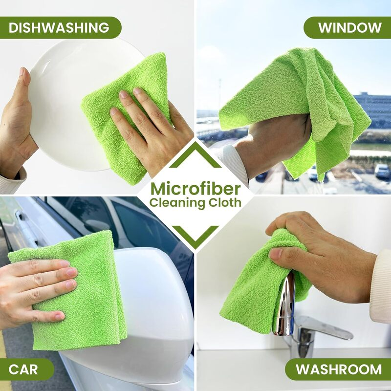 Lint-Free Microfiber Cleaning Towels for Home and Kitchen