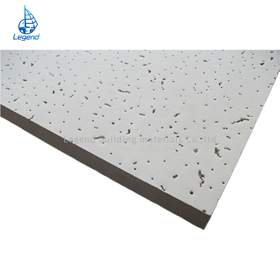 Durability Sound Absorption Fireproof Tegular Acoustic Mineral Fiber Ceiling Board 603X603mm