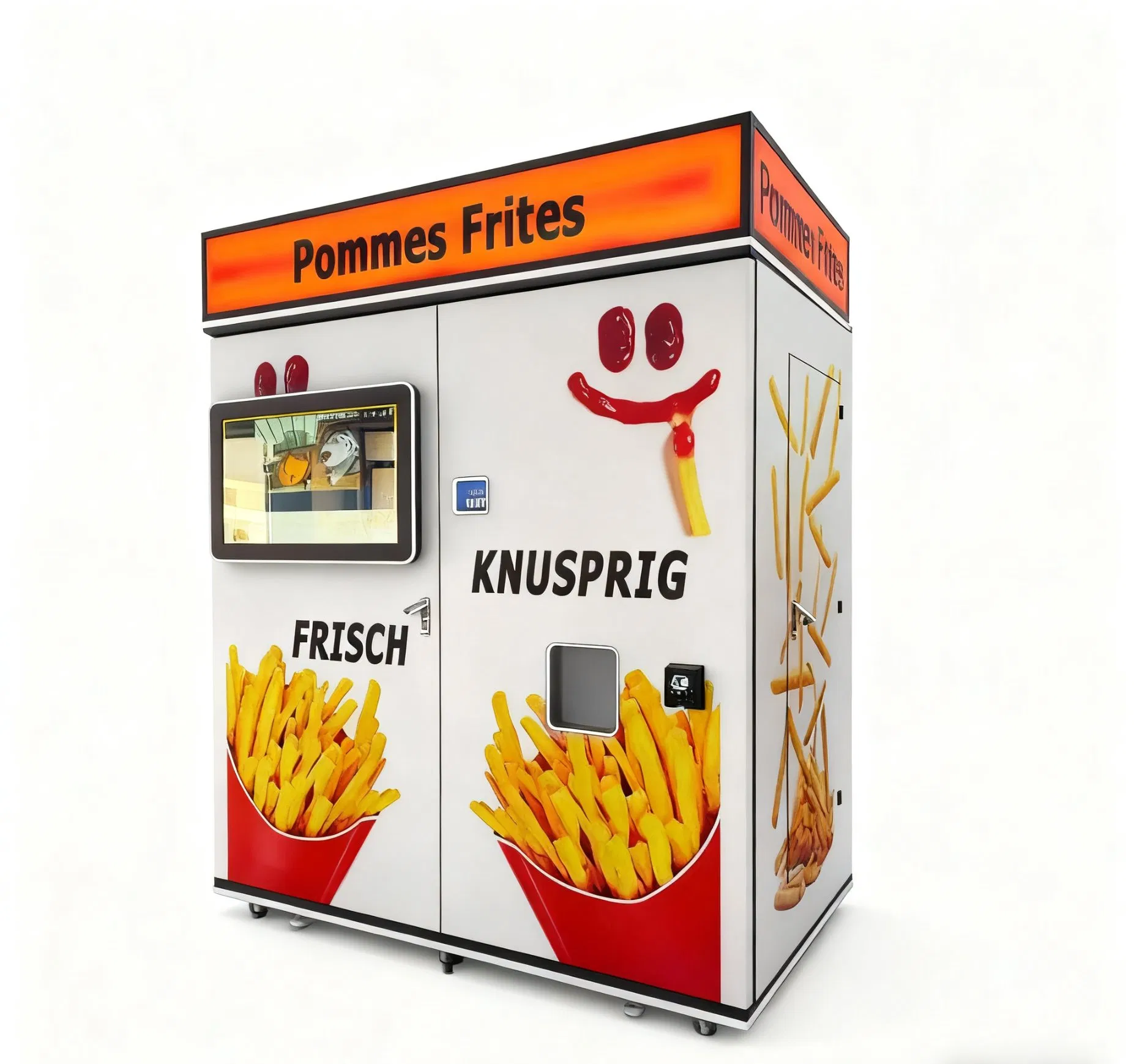 Fast Dispensing Multi-Function French Fries Vending Machine with Easy Clean