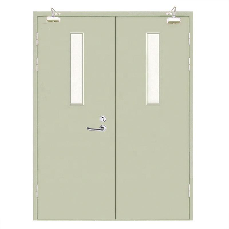 UL Certificate Double Swing Fire Protection Metal Escape Doors for School Project
