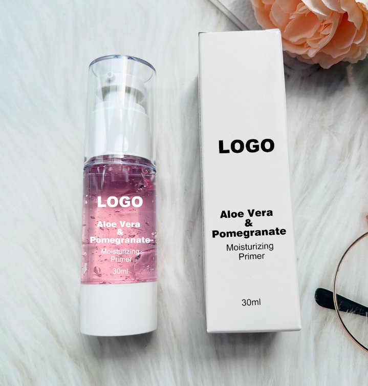 Vegan Makeup Base Customized Logo Pomegranate Base Moisturizing Primer Transparent Isolation Cream Face Primer