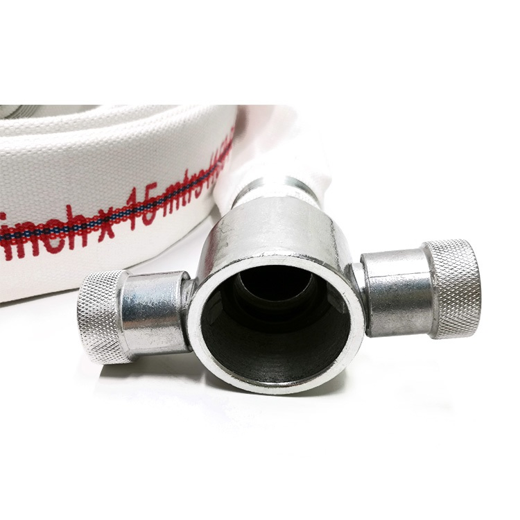 High Performance 150mm Red Color Synthetic Rubber and Lined Fire Canvas Layflat Hose with ISO