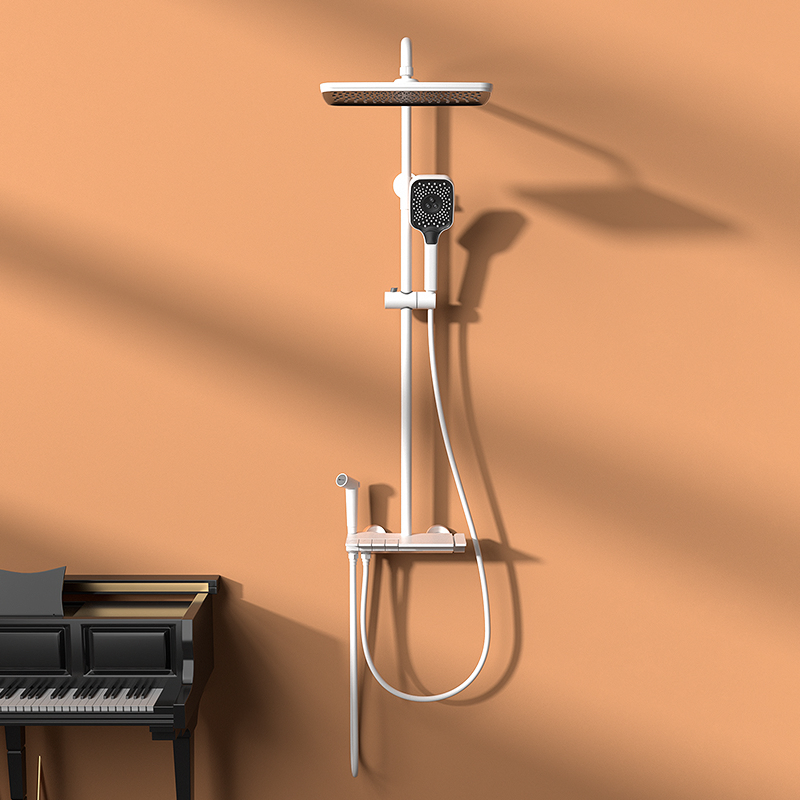 Shower Mixer Set Bathroom Wall Mounted Bathroom Shower Set Black/ White/ Sliver Color Four Functions