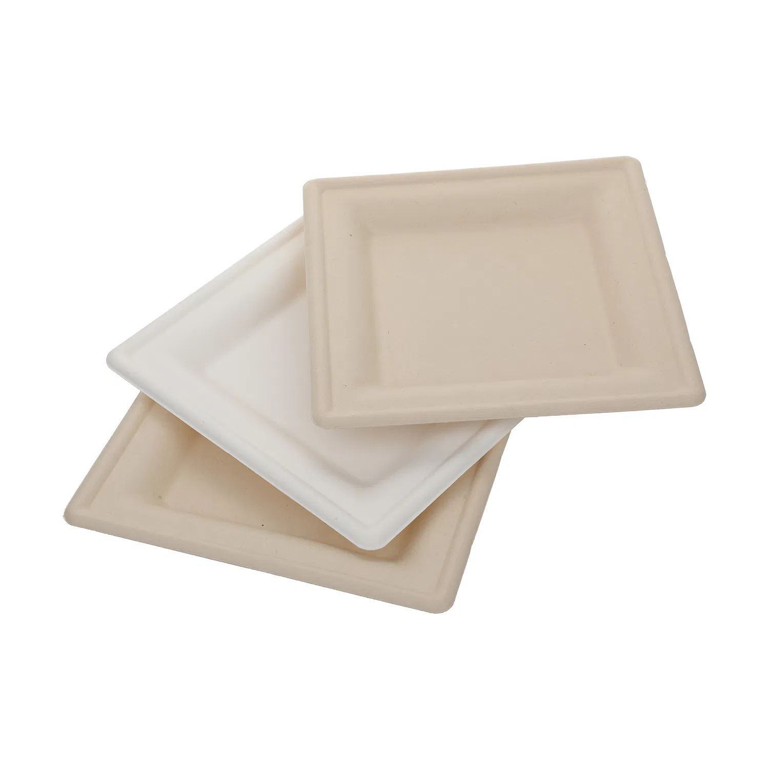 Premium Quality Disposable Food Container Sugarcane Bagasse 10-Inch Square Serving Plates