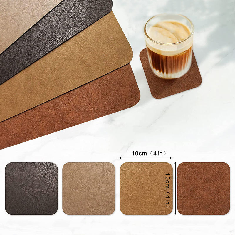 Stylish Two-Tone Heat Resistant Dining Table Mat Set