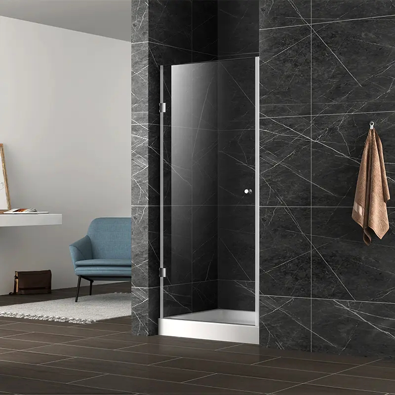 on Sale: Top Quality Factory Price 8mm/10mm Tempered Glass Shower Door Single Frameless Hinged Door