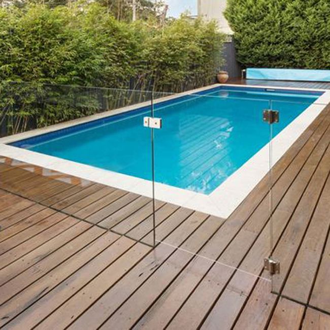 Apartment Swimming Pool Fence Aluminum U Channel Frameless Glass Railing