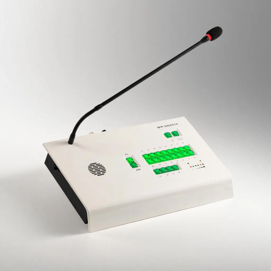 IP Mic Station with Buttons Bgm Line in 16 Zone Selection