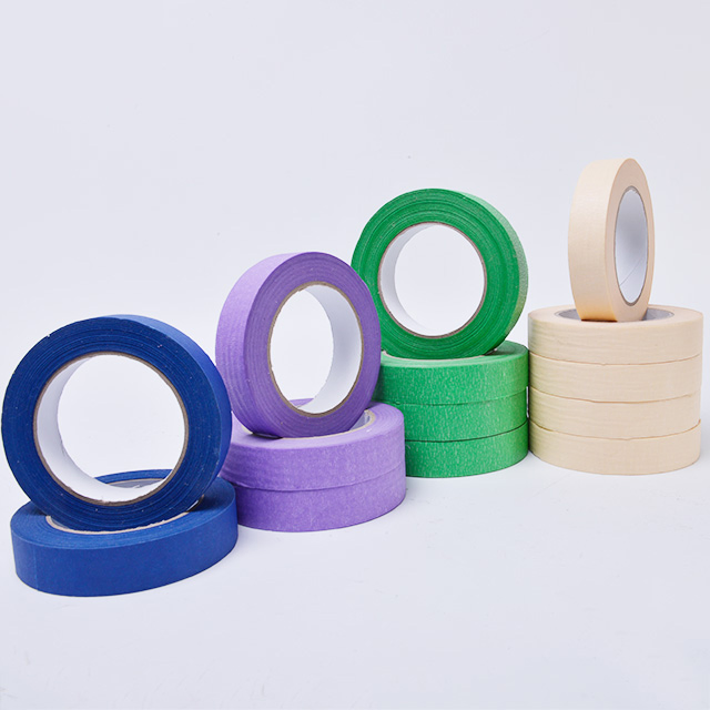High Temperature Crepe Paper Colorful Adhesive Jumbo Roll Masking Tape