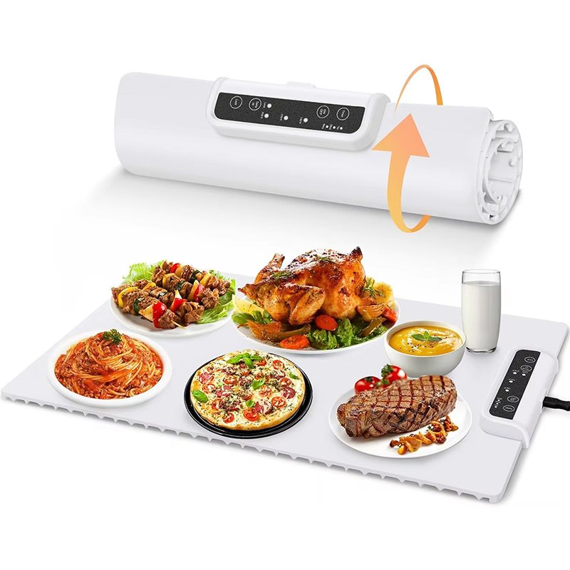 Foldable Food Warming Tray Roll up Easy Electric Heating Food Warmer Mat