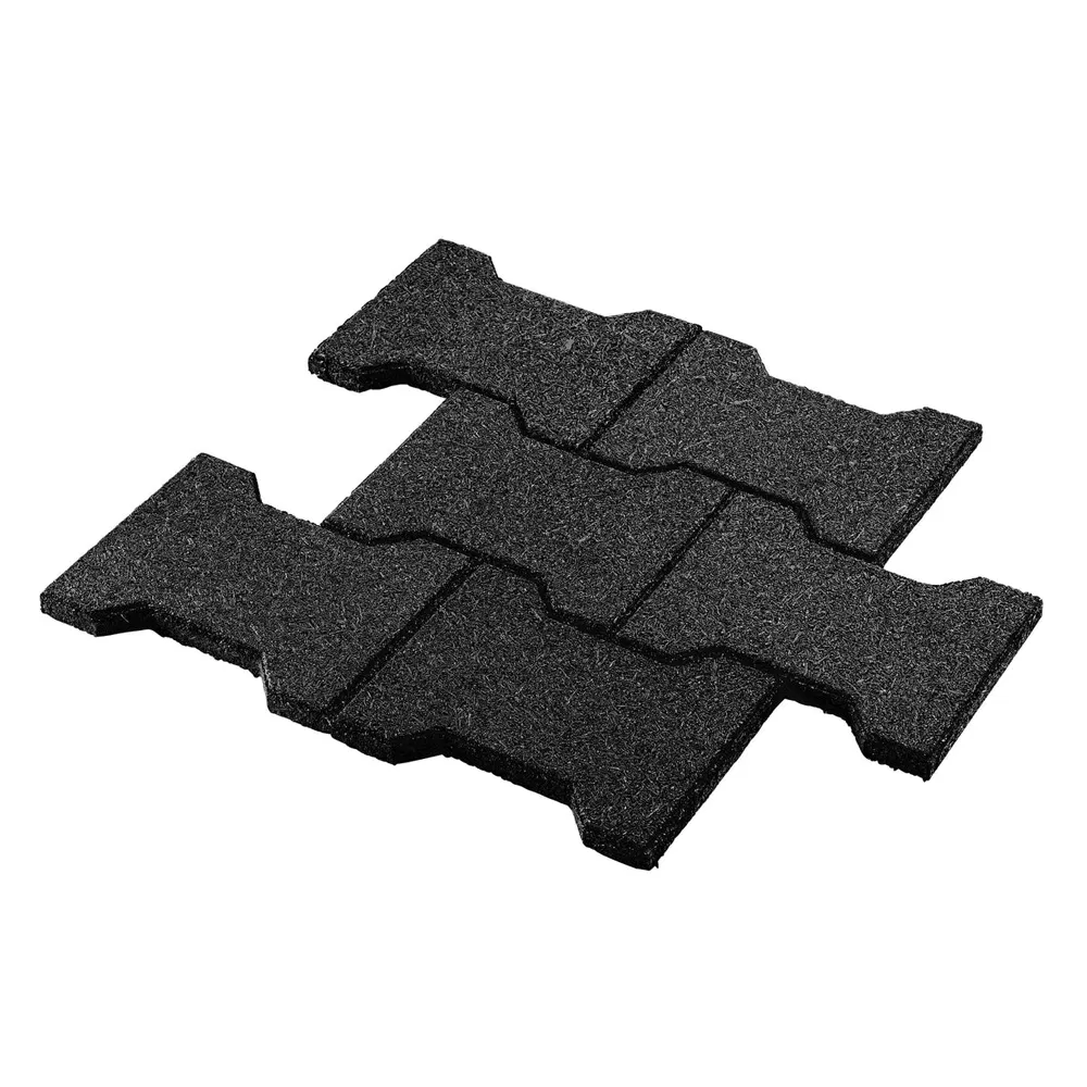 Factory Customized Long Life Outdoor Dog Bone Shape Rubber Brick Pavers for Walkway/Park