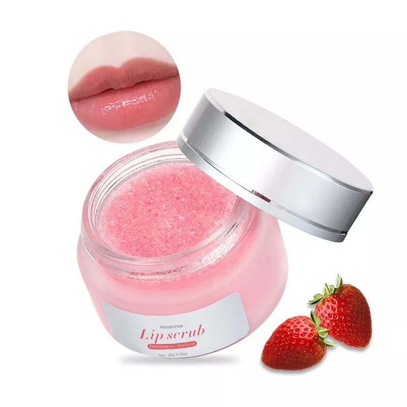 Amazon Top Seller Vegan Sugar Lip Scrub Smooth Moisturizer Peeling Dead Skin Hydrating Exfoliator Strawberry Scrub