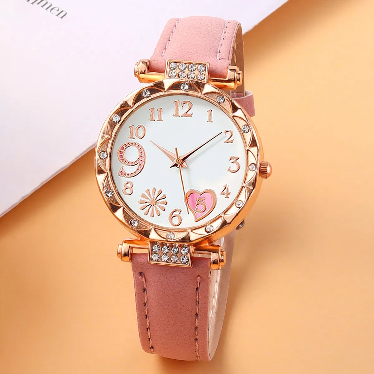 Elegant and Casual Leather Women's Watch Set