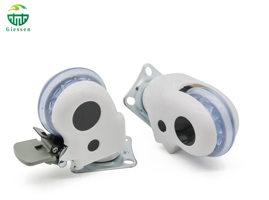 Heavy Quality PU Medical Twin Wheel Casters for Hospital Beds 3/4/5 Inch Swivel