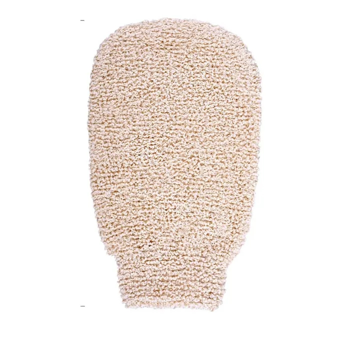 Eco Friendly Natural Hemp Exfoliating Bath Mitt Glove Sponge and Scrubbing Hemp Glove for Body Scrubber Bath Shower Gloves Mitt
