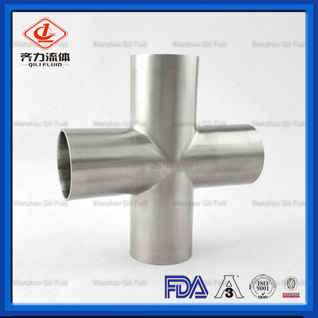 Stainless Steel Pipe Fitting Tri Clamp/Weld Sanitary Cross
