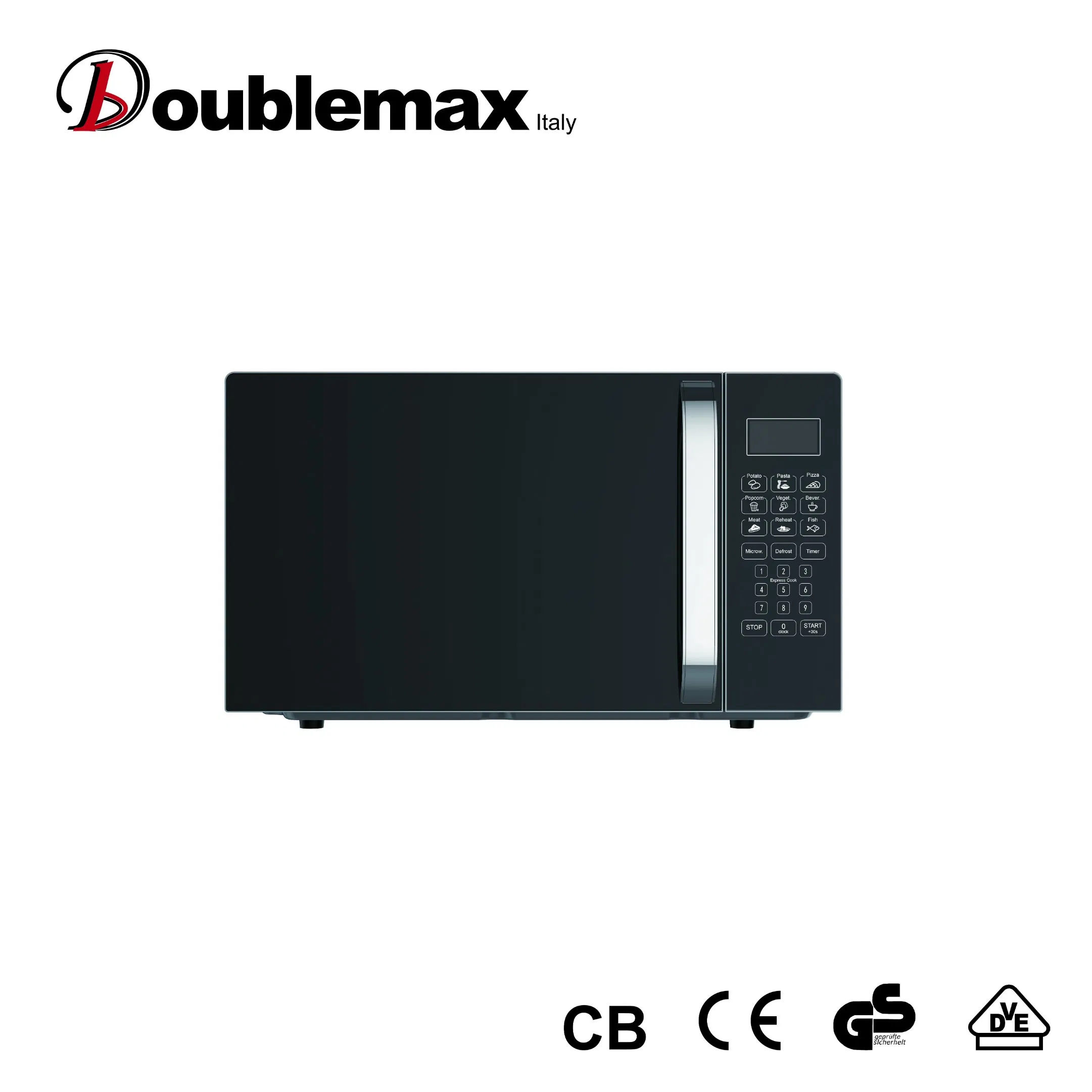 20L-25L Home Electric Digital Black Glass Microwave Oven with Grill