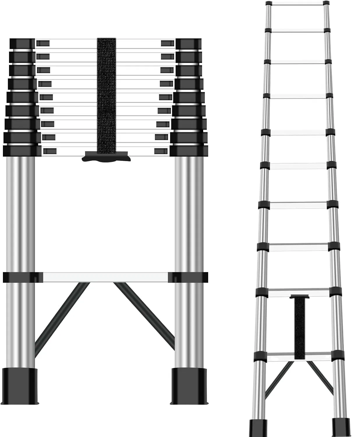 Home Use Portable Lightweight Extension Folding Stainless Steel Telescopic Collapsible Ladder