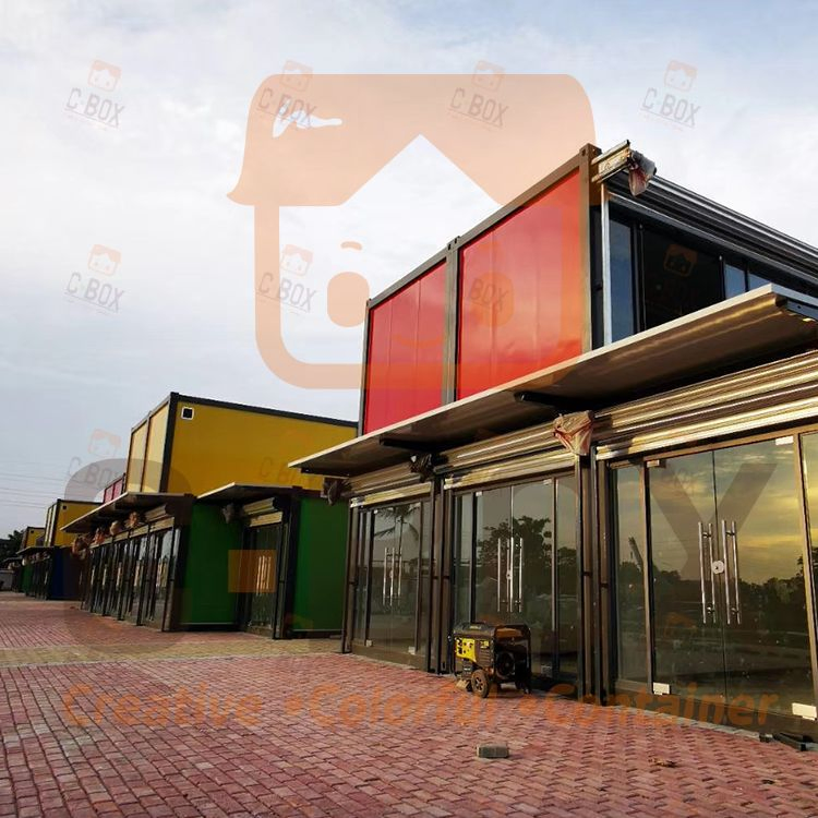 Modern Style Shopping Street Luxury Container Storage House Food Street Container House