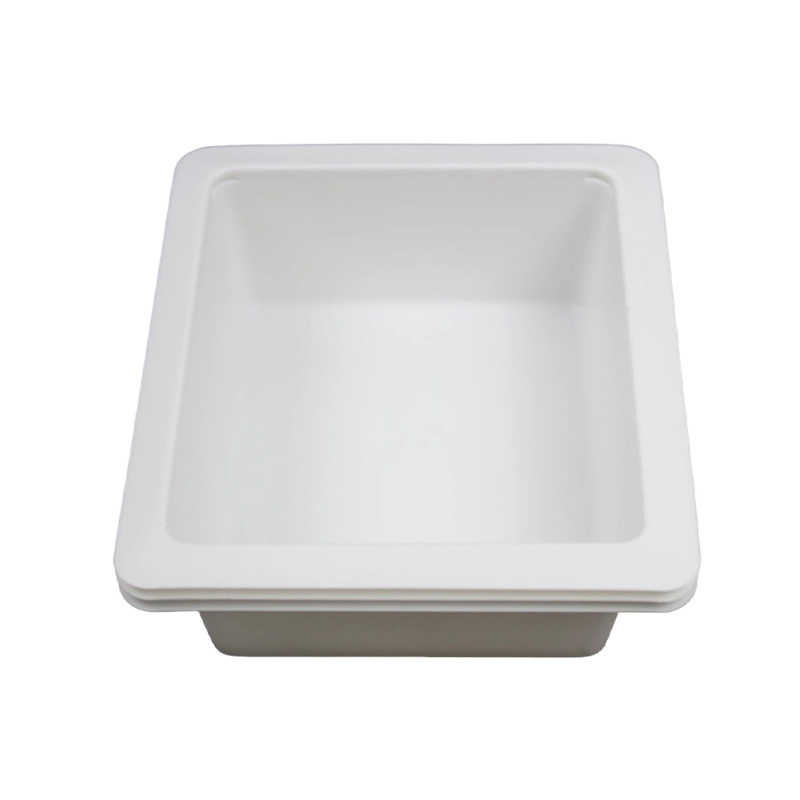 Party Supply Disposable Plastic Tableware 130mm Length Tofu Box White