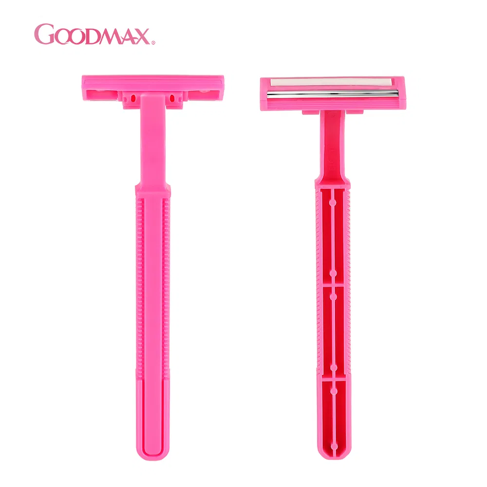 Twin Blade Disposable Razor with Lubricant Strip for Hotel