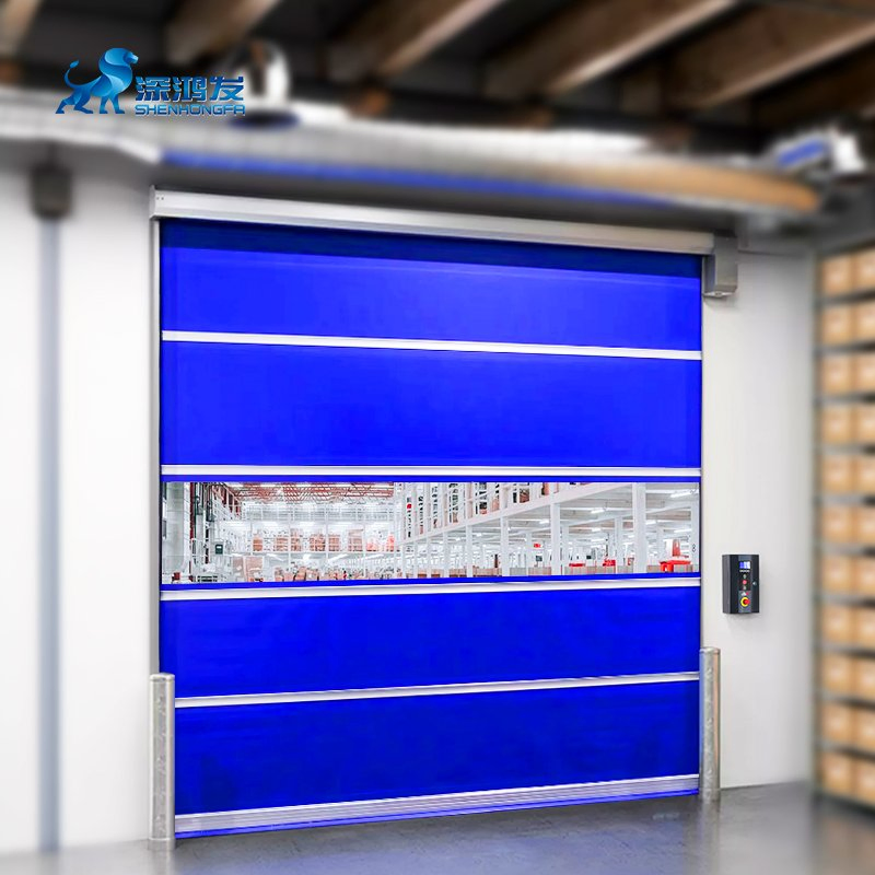 Industrial PVC High Speed Door for Fast Interior for Supermarket Apartment Exterior Hall Bedroom Basement School Finished